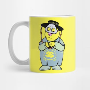 Cute korean traditional styled fat boy cartoon figure illustration Mug